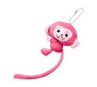 Responsive Monkey Keychain, Plush Animal Pendant, Soft Cartoon Doll Charm, Interactive Creative Car Key Holder, Cute Decorative Accessory for Backpack, Purse, Handbag, and Personal Style Style
