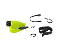 resqme Zubehörpaket Das Original Notfall-Schlüsselanhänger Auto Fluchtwerkzeug, 2-in-1 Gurtschneider und Fensterbrecher, Visierclip, Schlüsselband, Schlüsselanhänger und