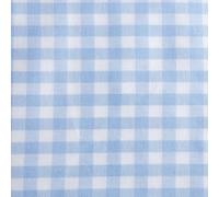 Rest Baumwollstoff Zefir Karo 10 hellblau 1,9
