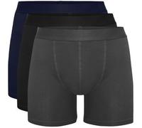 Resteröds 3P Bamboo Boxer Long leg Grau/Blau Large Herren