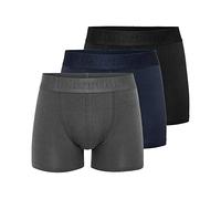 Resteröds - Retroshorts 'Gunnar' - Herren - 3-Pack - enganliegende Boxershorts aus Viskose (aus Bambus-Cellulose) - FSC Zerifiziert - Grau/Navy/Schwarz - Large