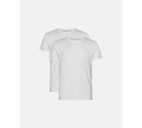 Resteröds T-Shirt aus Bambus und ökologischer Baumwolle für Herren, lang, Rundhals, halbarm Shirts für Männer im 2er Pack, weiß, XXL