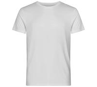 Resteröds T-Shirt aus Bambus und ökologischer Baumwolle für Herren, lang, Rundhals, halbarm Shirts für Männer, weiß, S