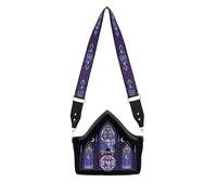 Restyle Aurora Umhängetasche, Nordlichter-Stickerei, Gothic-Geldbörse, Handtasche