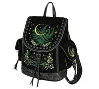 Restyle Herbal Rucksack Hexe Sterne Mond Farn Blatt Fee Gothic Cottagecore