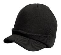 Result Beanie-Mütze für den Winter, gestrickt, mit Schirm Gr. Einheitsgröße, schwarz