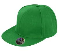 Result Headwear Bronx Original Flat Peak Snap Back Cap - Green - ONE SIZE
