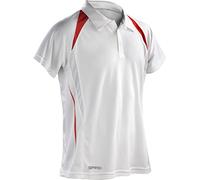 Result Cool-Dry Funktions-Poloshirt Team Spirit S177M, Farbe:White/Red;Größe:3XL