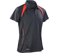 Result Cool-Dry Funktions-Poloshirt Team Spirit S177M, Farbe:Black/Red;Größe:XL