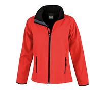 Result Core Damen Softshell-Jacke, bedruckbar (Large) (Rot/Schwarz)