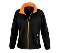 Result Core Damen Softshell-Jacke, bedruckbar (XS) (Schwarz/Orange)