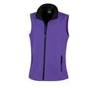 Result Core Damen Softshell-Weste, bedruckbar (L) (Violett/Schwarz)