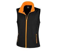 Result Core Damen Softshell-Weste, bedruckbar (Large) (Schwarz/Orange)