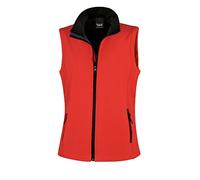Result Damen R232f Bedruckbare Softshell-Bodywarmer, rot/schwarz, X-Large/Size 16