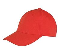 RH81 Result Headwear Memphis 6-Panel Kappe Verstärktes Frontpanels Red One Size