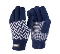 Result Essentials Pattern Unisex Thermo Winter Handschuhe L-XL,Marineblau/Grau