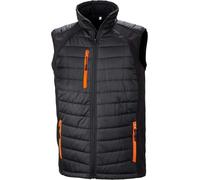 Result Genuine Recycled Herren Hybrid Gilet 'Black Compass' Bodywarmer R238X black/orange M