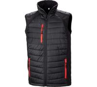 Result Genuine Recycled Herren Hybrid Gilet 'Black Compass' Bodywarmer R238X black/red 3XL