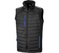 Result Genuine Recycled Herren Hybrid Gilet 'Black Compass' Bodywarmer R238X black/royal L