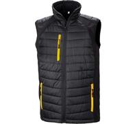 Result Genuine Recycled Herren Hybrid Gilet 'Black Compass' Bodywarmer R238X black/yellow XL