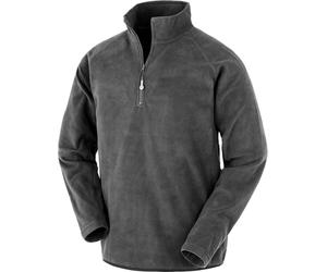 Result Genuine Recycled Herren Microfleece Pullover mit 1/4 Zip Sweatshirt R905X grey S