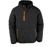 Result Genuine Recycled Herren Winter Jacke 'Black Compass' Winter-Jacke R240X black/orange L