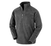 Result Genuine Recycled Recycelter Fleecepullover Troyer Unisex Damen / Herren Grau M