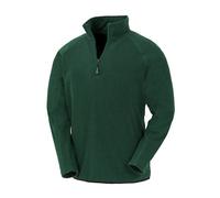 Result Genuine Recycled Recycelter Fleecepullover Troyer Unisex Damen / Herren Grün (Forest) L