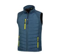 Result Genuine Recycled Reduzierte Herren Weste Steppweste Atmungsaktiv Wasserabweisend Bodywarmer röße 4XL Wattiert Padded Übergangsweste Navy/Gelb L