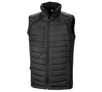 Result Genuine Recycled Reduzierte Herren Weste Steppweste Atmungsaktiv Wasserabweisend Bodywarmer röße 4XL Wattiert Padded Übergangsweste Schwarz/Schwarz 3XL