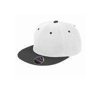 Result Headwear - Bronx Original Flat Peak Snapback Dual Colour Cap White - Gr. - One Size
