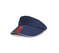 Result Headwear - Herringbone Sun Visor With Sandwich Peak Navy - Gr. - One Size