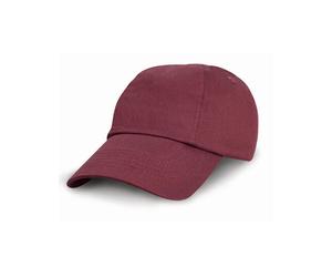 Result Headwear - Junior Low Profile Cotton Cap Burgundy - Gr. - One Size