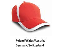 Result Headwear - National Cap Poland or Denmark Red - Gr. - One Size