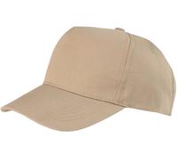Result Headwear Boston 5-Panel Printers Cap - Khaki - OneSize