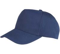 RH84 Result Headwear Boston 5-Panel Kappe Stirnverstärkung ohne Mittelnaht Navy One Size