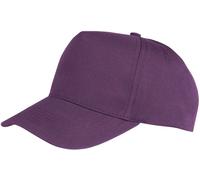 Result Headwear Boston 5-Panel Printers Cap - Purple - ONE SIZE