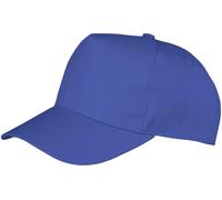 RH84 Result Headwear Boston 5-Panel Kappe Stirnverstärkung ohne Mittelnaht Royal One Size
