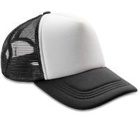 RH089 Result Headwear Kappe Detroit Weißes Stirnteil Mesh und Schirm in Kontrastfarbe Black One Size