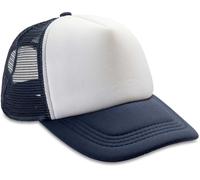 RH089 Result Headwear Kappe Detroit Weißes Stirnteil Mesh und Schirm in Kontrastfarbe Navy One Size