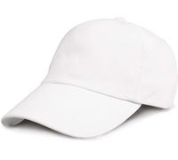 RH24 Result Headwear Kappe Niedriges Profil Schwerer, gebürsteter Baumwoll-Drill White One Size