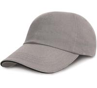 Result Headwear Unisex 6-Panel Niedrigprofil Sandwich Kappe Klassische Cap RC024XP grey/black one size