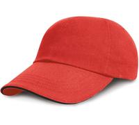 RH24P Result Headwear Kappe Sandwich-Schirm in Kontrastfarben Red One Size