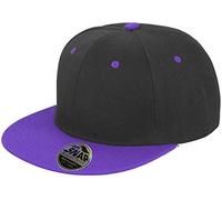 Result Headwear Unisex Cap Bronx Original Flat Peak Snap Back Mehrfarbig Black/Purple One Size