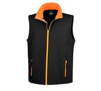 Result Herren CORE Printable Bodywarmer Jacke, Schwarz (Blk/ora R232MBKOR4X), XXXXL