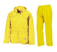 Result Herren Regenanzug bestehend aus Regenjacke und Regenhose, wasserdicht S,Neongelb