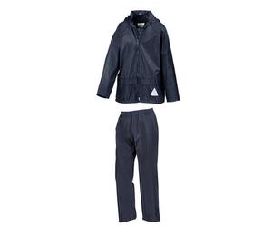 Result - Junior Waterproof Jacket & Trouser Set Navy - Gr. - M (7-8)