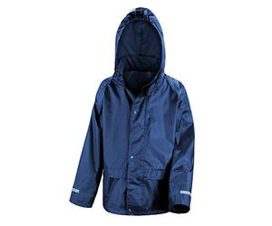 Result Kinder Regenjacke/Regenüberjacke (9-10 Jahre) (Marineblau)