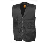 Result Herren Bodywarmer Work-Guard Safari Waistcoat R045X Black XL