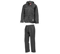 Result Regenanzug (Jacke Und Hose) absolut wasserdicht S,Black
